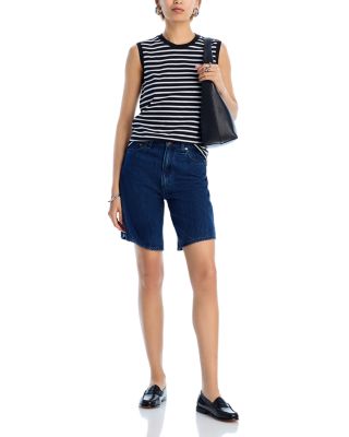 Striped Sleeveless Jersey Top