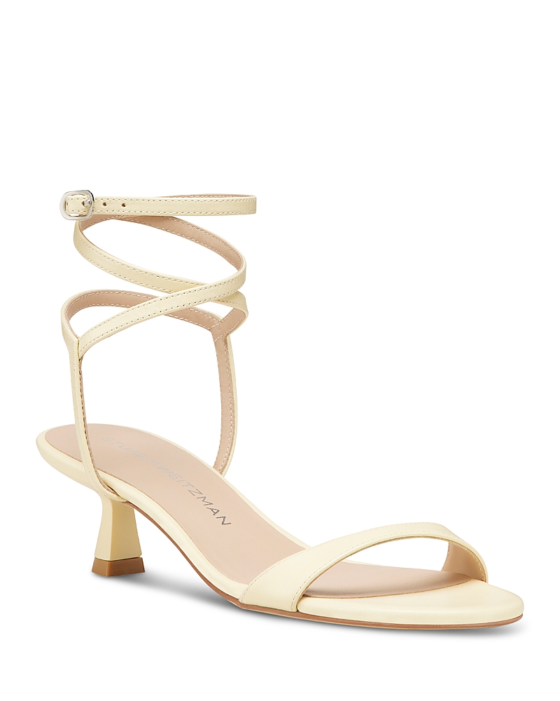 Shop Stuart Weitzman Women's Nudist 50 Wrap Sandals In Lemon