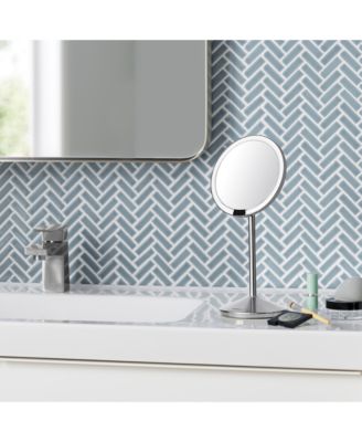 5" Sensor Travel Makeup Mirror, 10x Magnification & Adjustable Brightness