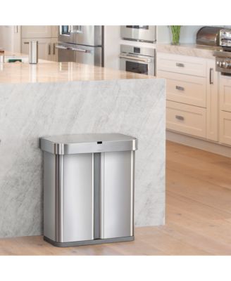 58 Liter Sensor Recycling Trash Can with Liner Pocket