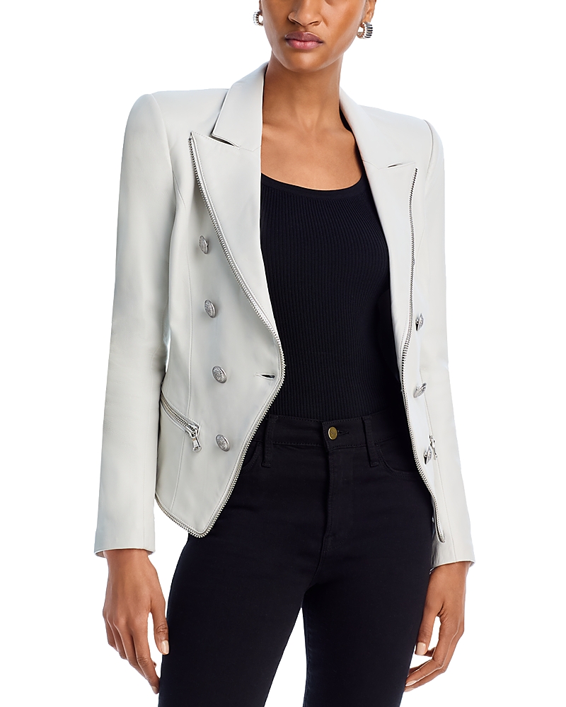 L AGENCE L'AGENCE OTTILIE LEATHER BLAZER