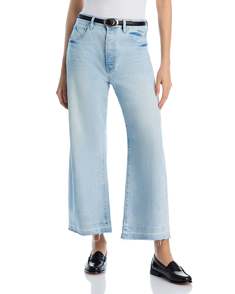 Paige Womens Fernanda Arellia Barrel-leg Denim Jeans In Fernanda