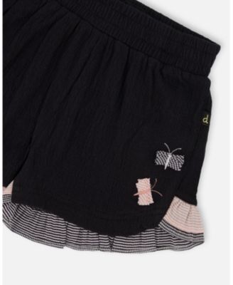Girls' Crinkle Short with Frills - Big Kid