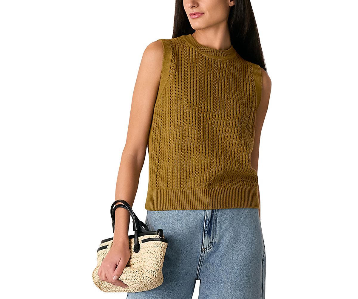 Whistles Pointelle Knit Tank