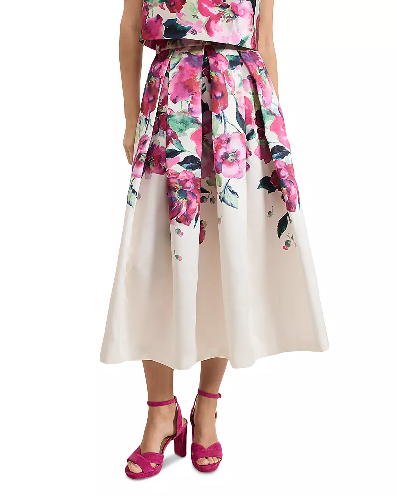 Phase Skirt Celeste Floral Border Skirt