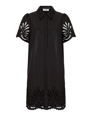 Cutwork Faux Leather Dress