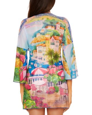 Positano Mesh Kimono Swim Cover-Up