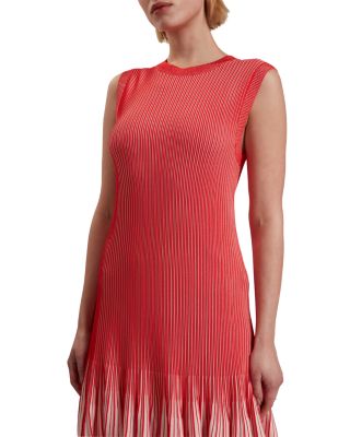 Lilyo Textured Striped Flippy Skirt Dress