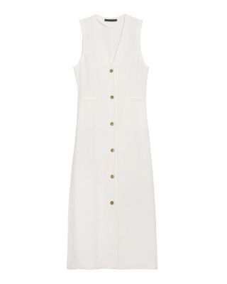 Callan Linen Button Front Midi Dress