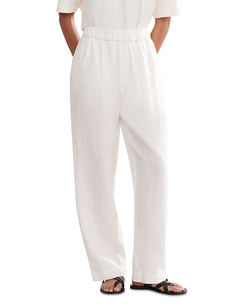 Jenni Kayne Logan Linen Pants In Ivory