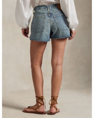 Mid Rise Denim Shorts