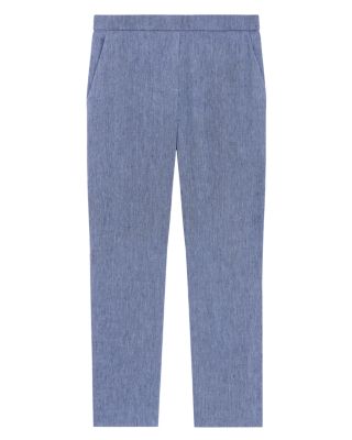 Classic Slim Leg Linen Pants