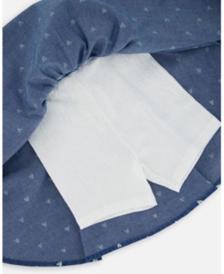 Girls' Printed Chambray Skort - Little Kid
