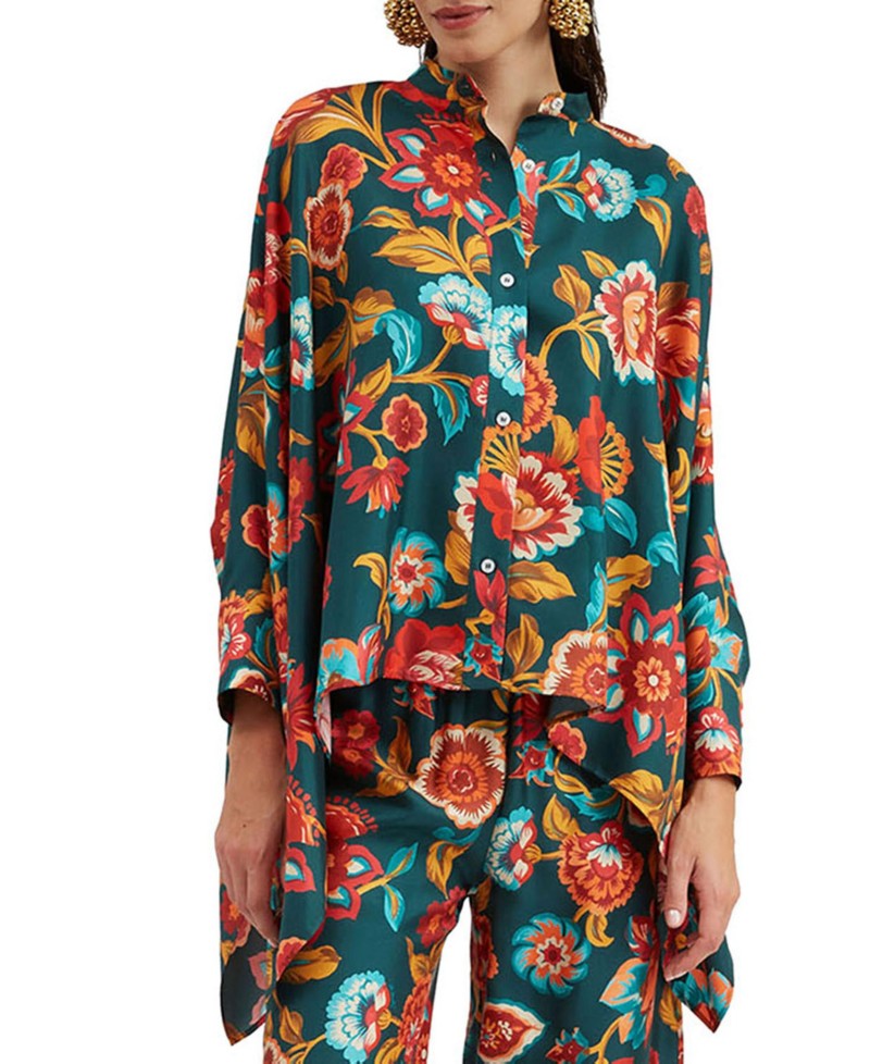 La DoubleJ Foulard Shirt in Hottie Emerald