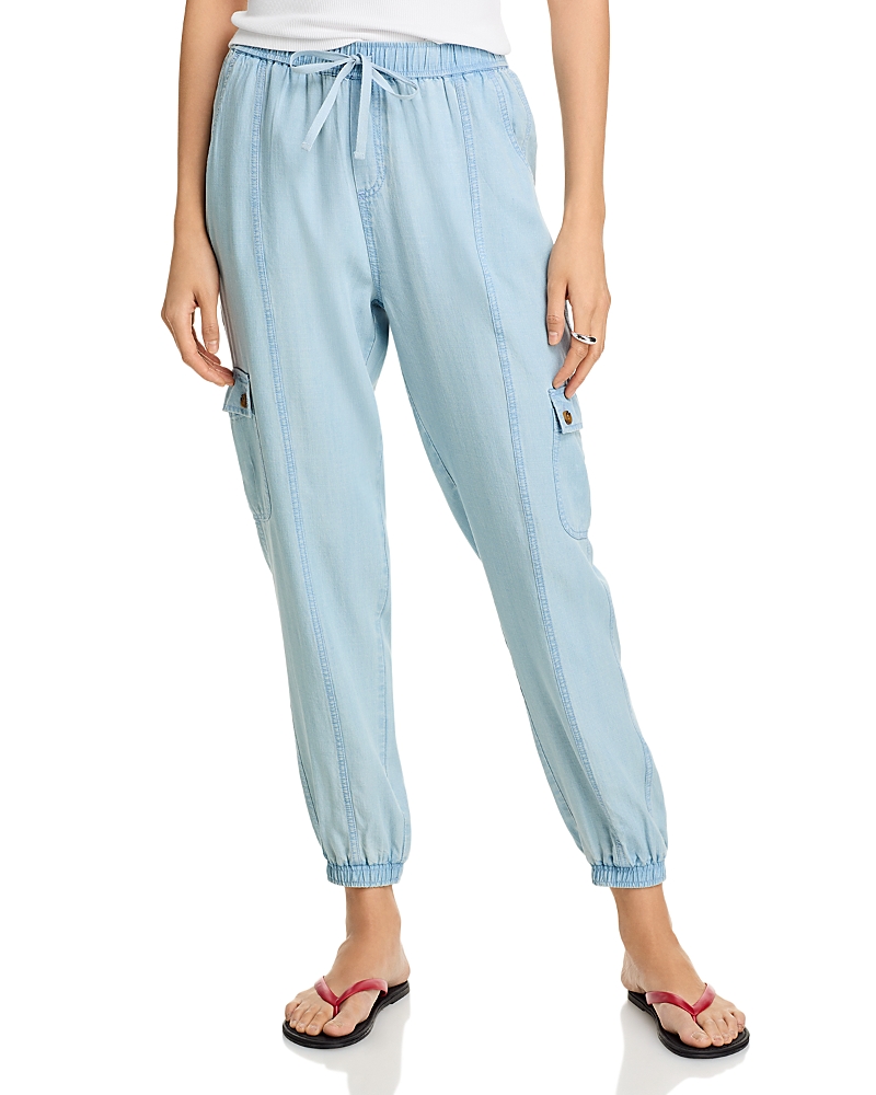 Aqua Chambray Joggers - Exclusive In Blue