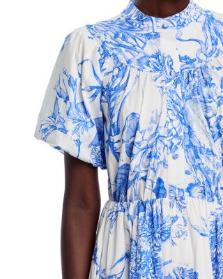 Puffed Sleeve Shirtdress