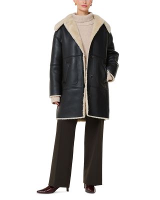 Luella Faux Fur Trim Coat