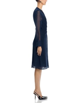 Dosala Surplice Long Sleeve Wrap Dress