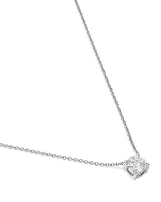 Diamond Certified Solitaire Pendant Necklace in 14K White Gold, 0.70 tcw