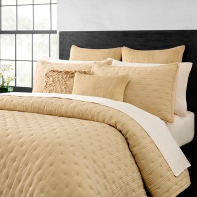 Meditate Linen Silk Coverlet, Full Queen