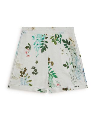 Vylla Printed Linen Shorts