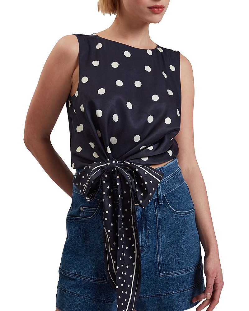 TED BAKER VEIRAA KNOT DETAIL SLEEVELESS TOP