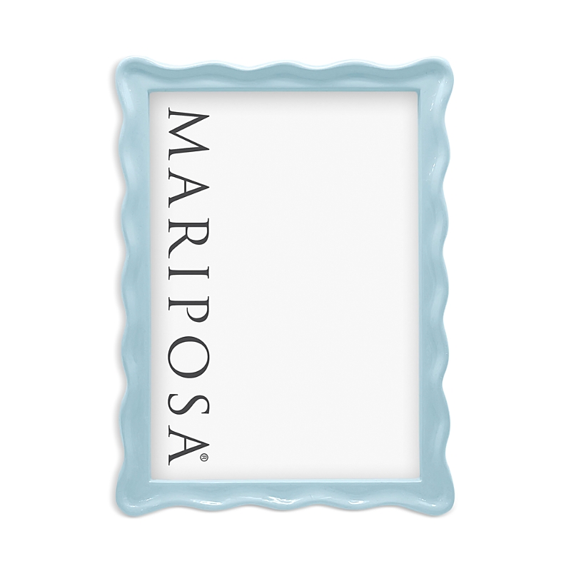 Mariposa Wavy Picture Frame In Dusty Blue