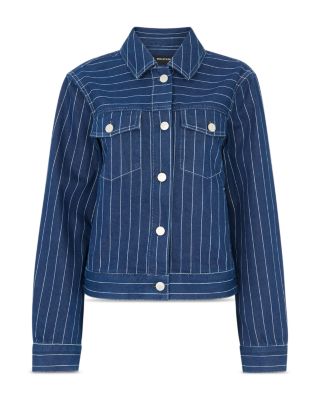 Pinstriped Denim Jacket