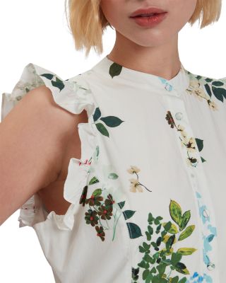 ☆Ted Baker☆ フローラルフリル袖ミディドレス・ GIOLIA♪ Ted Baker Giolia Floral Midi Dress | Bloomingdale's