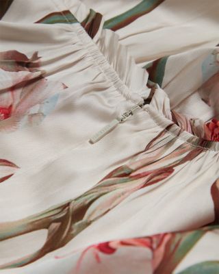 Cuiaba Floral Tie Waist Mini Dress