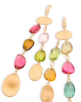 18K Yellow Gold Lunaria Tourmaline & Diamond Accent Multistrand Drop Earrings