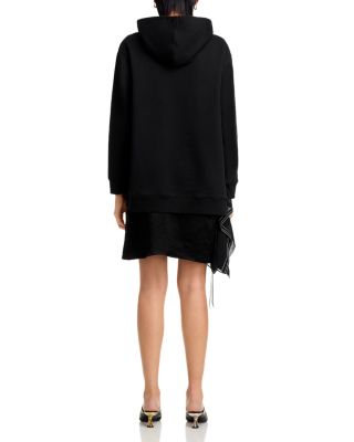 Hoodie Combo Dress with Mini Slip Skirt