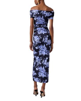 Off-the-Shoulder Gathered Midi Dress