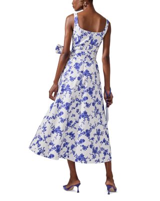 Sleeveless Scoop Neck Midi Dress with Sash