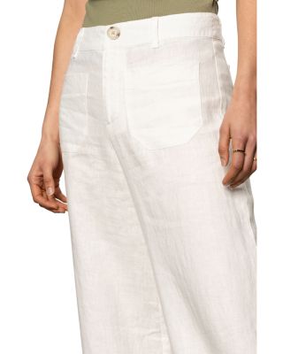 The Linen Marine Wide Leg Pants