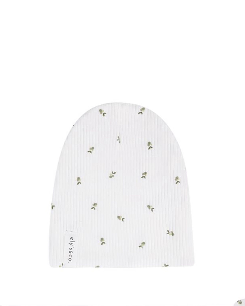 Ely's & Co. Unisex Cotton Ribbed Beanie - Baby In White