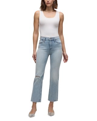 Remi High Rise Straight Ankle Jeans in Sprinkle Destructed