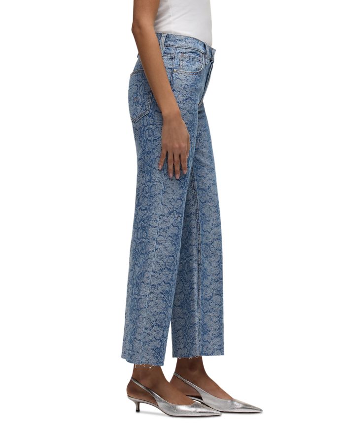 Rosie High Rise Ankle Wide Leg Jeans Venom