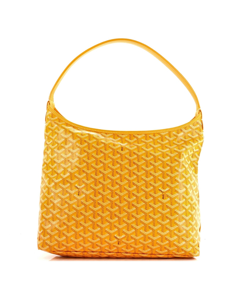 Pre-owned Pre-owned Goyard Goyard Boheme Hobo Coated Canvas In Yellow