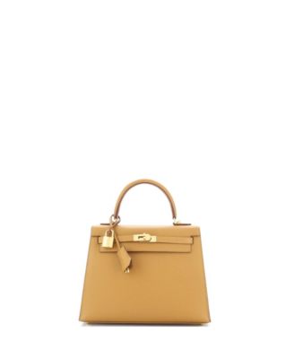 Pre-Owned HERMÈS - Kelly 25 Handbag Brown Epsom with Gold Hardware