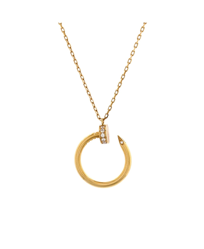 Pre-owned Pre-owned Cartier Cartier Juste Un Clou Pendant Necklace 18k Gold With Diamonds