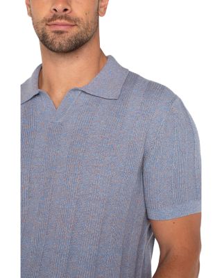 Short Sleeve Johnny Collar Sweater Knit Polo