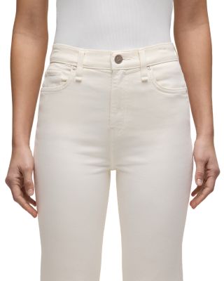Remi High Rise Straight Ankle Jeans in Ecru