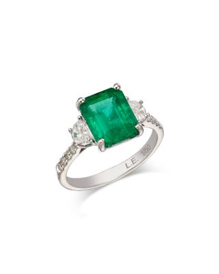 Bloomingdale's Fine Collection - Limited Edition Emerald & Diamond Ring in 14K White Gold, 3.0 ct. t.w. Emerald/0.44 ct. t.w. Diamond