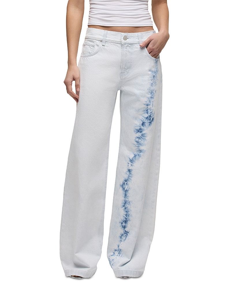 Hudson Rylee Low Rise Loose Jeans in Bleached Clouds