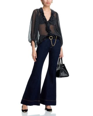 Betsie Polka Dot Print Top