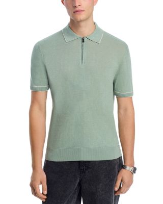 BOSS - Linen Blend Knit Polo Sweater