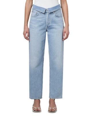 Echo Tapered Foldover Jeans in Syllable