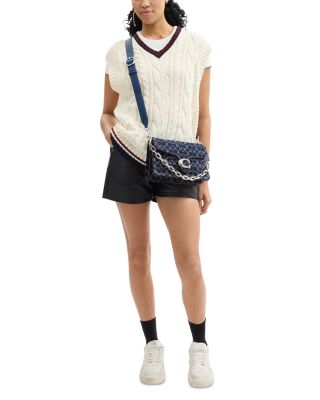 Chain Tabby Shoulder Bag in Signature Denim