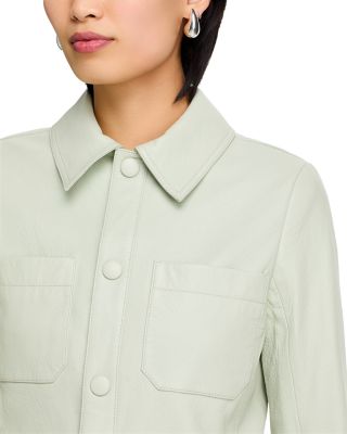 The Button Front Leather Jacket